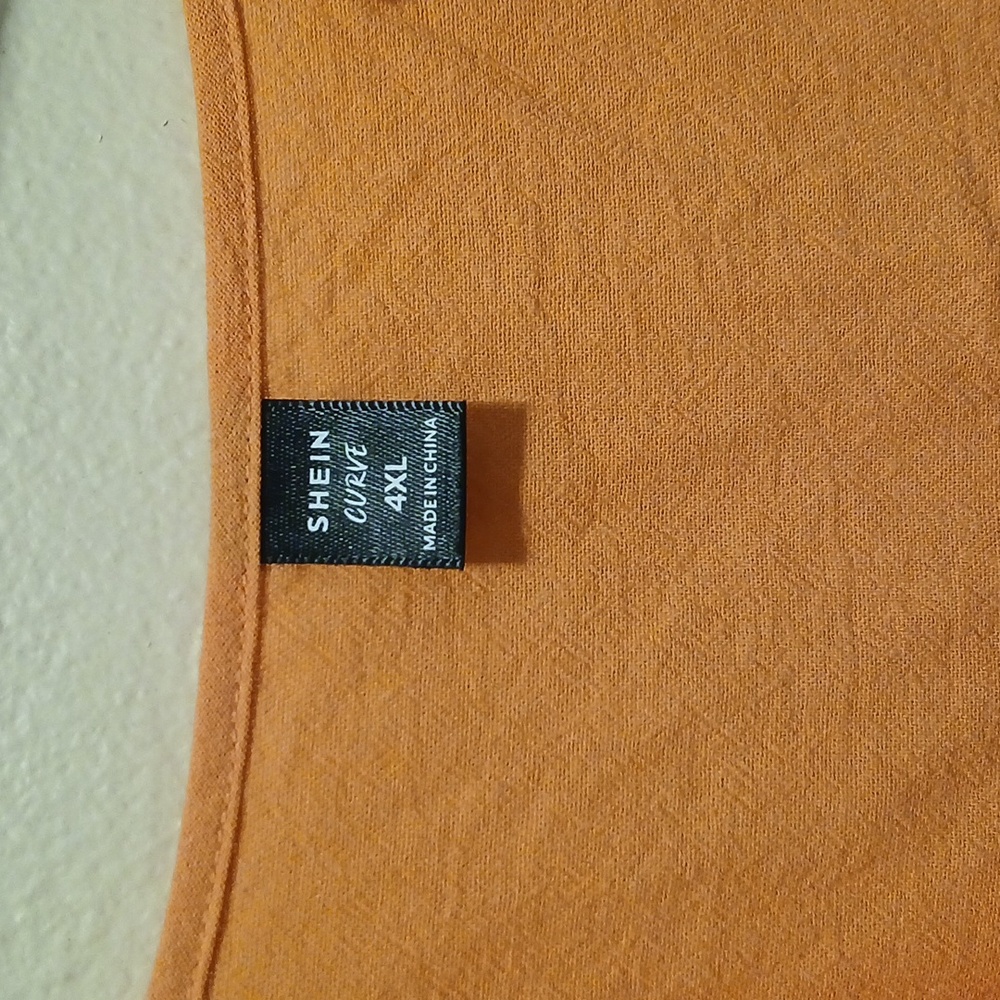 Orange Button-Front Dress - Picture 2 of 5